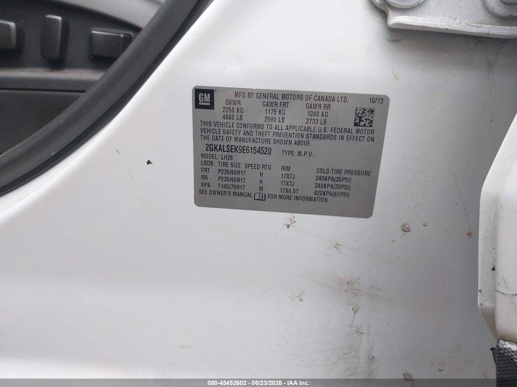 2GKALSEK9E6154520 2014 GMC TERRAIN photo no. 9