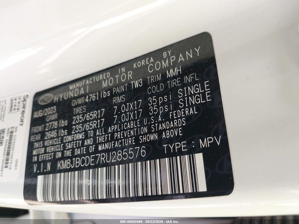 KM8JBCDE7RU285576 2024 HYUNDAI TUCSON photo no. 9