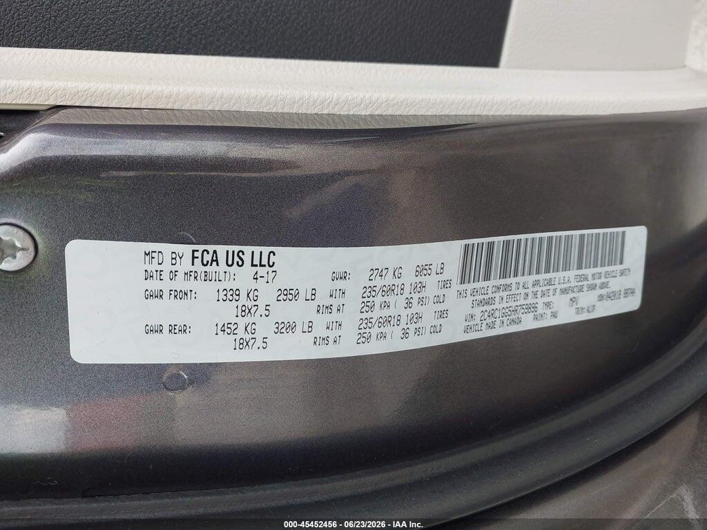 2C4RC1GG5HR759896 2017 CHRYSLER PACIFICA photo no. 9