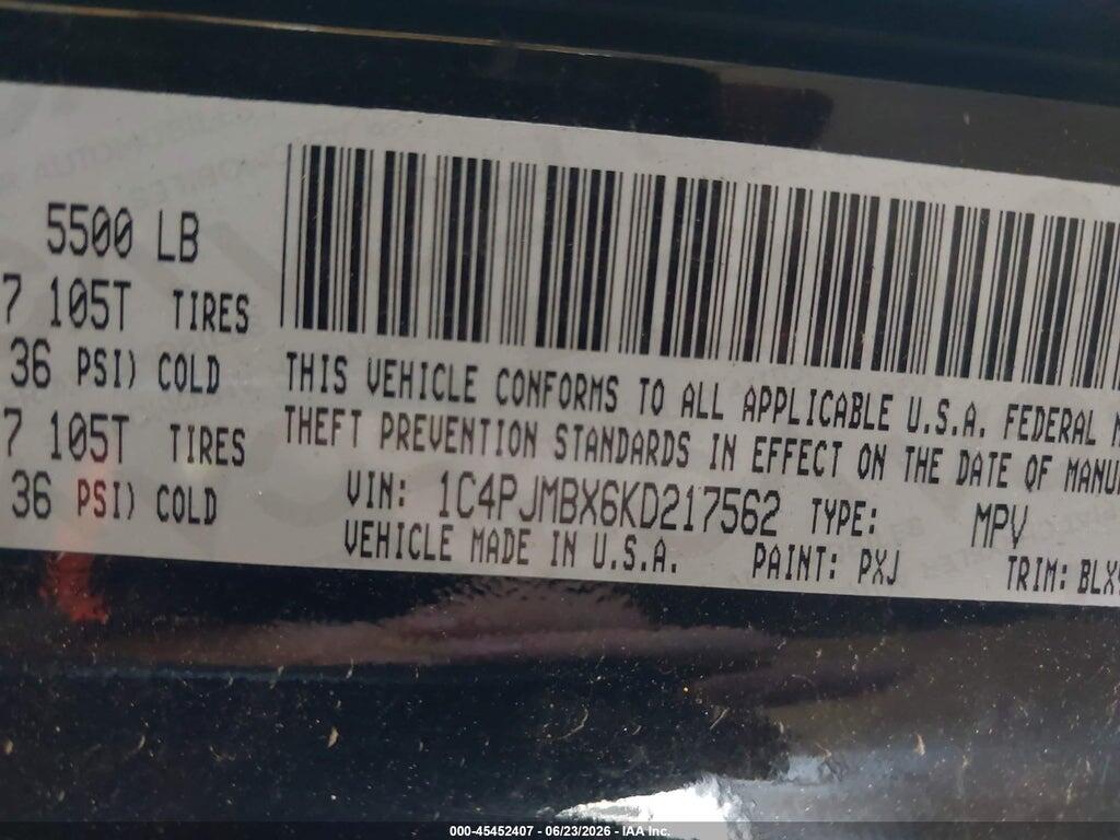 1C4PJMBX6KD217562 2019 JEEP CHEROKEE photo no. 9