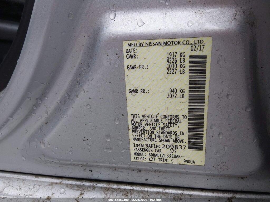 1N4AL3AP1HC209837 2017 NISSAN ALTIMA photo no. 9