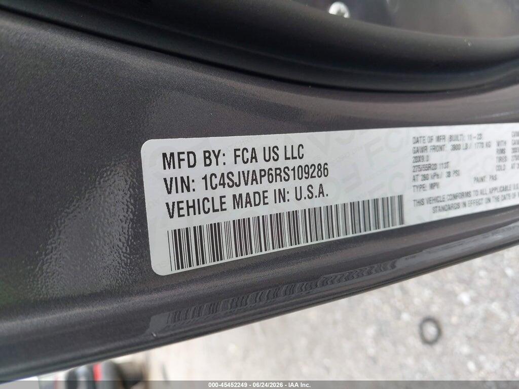1C4SJVAP6RS109286 2024 JEEP WAGONEER photo no. 9