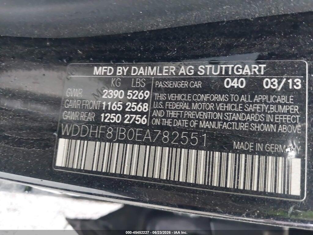WDDHF8JB0EA782551 2014 MERCEDES-BENZ E 350 photo no. 9