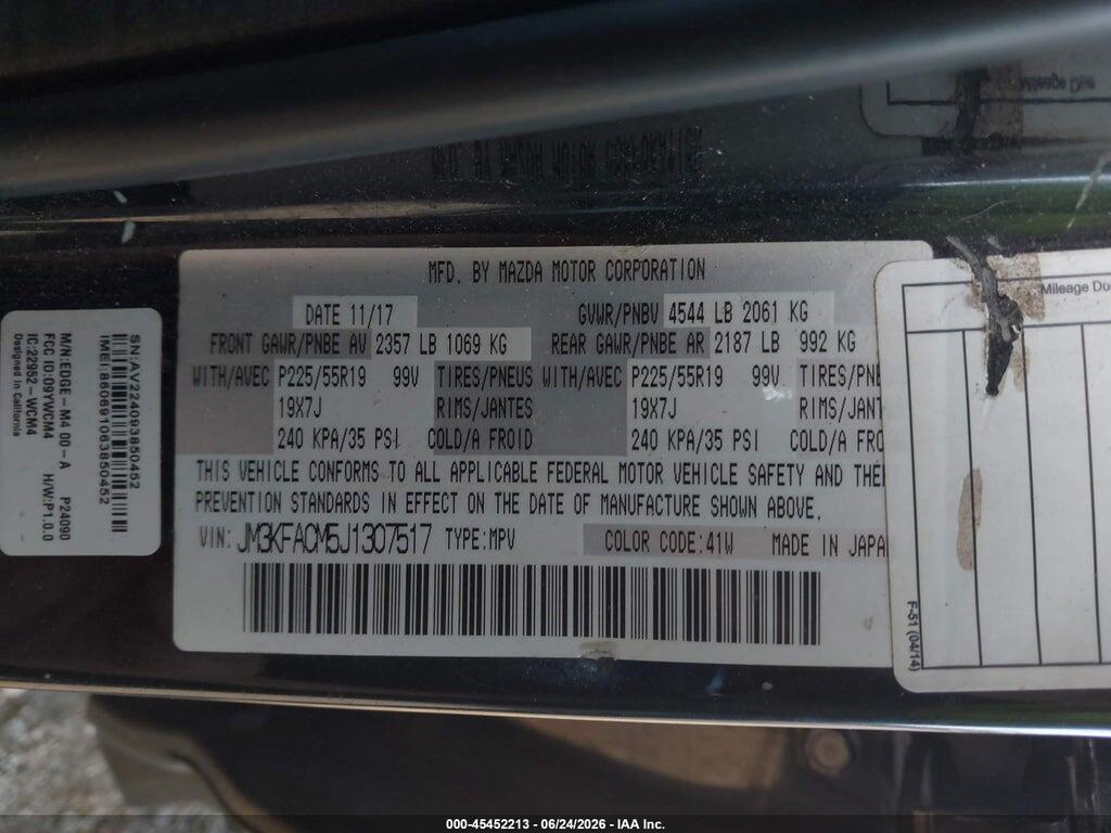 JM3KFACM5J1307517 2018 MAZDA CX-5 photo no. 9