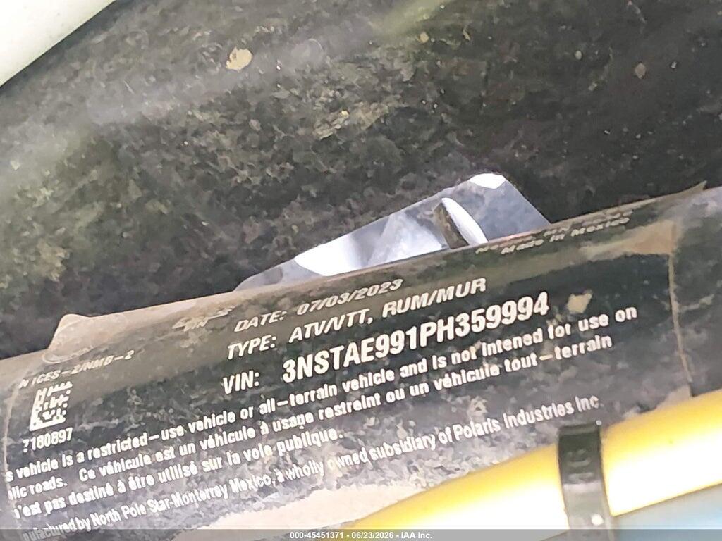 3NSTAE991PH359994 2023 POLARIS RANGER photo no. 10