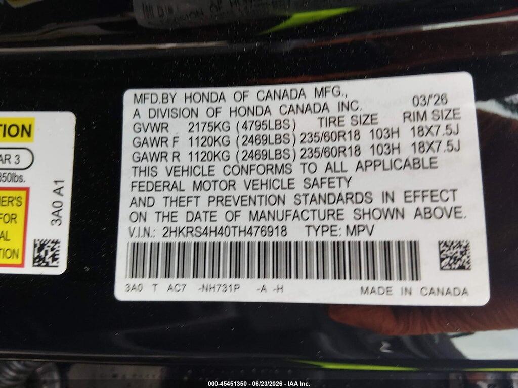 2HKRS4H40TH476918 2026 HONDA CR-V photo no. 9