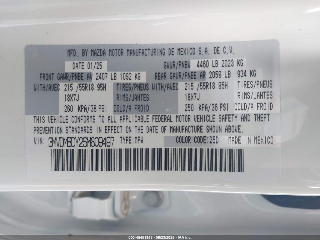 3MVDMBDY2SM809497 2025 MAZDA CX-30 photo no. 9