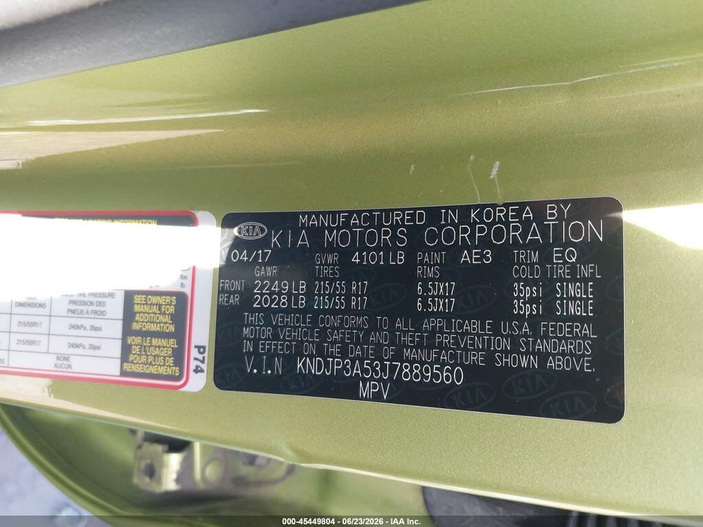 KNDJP3A53J7889560 2018 KIA SOUL photo no. 9