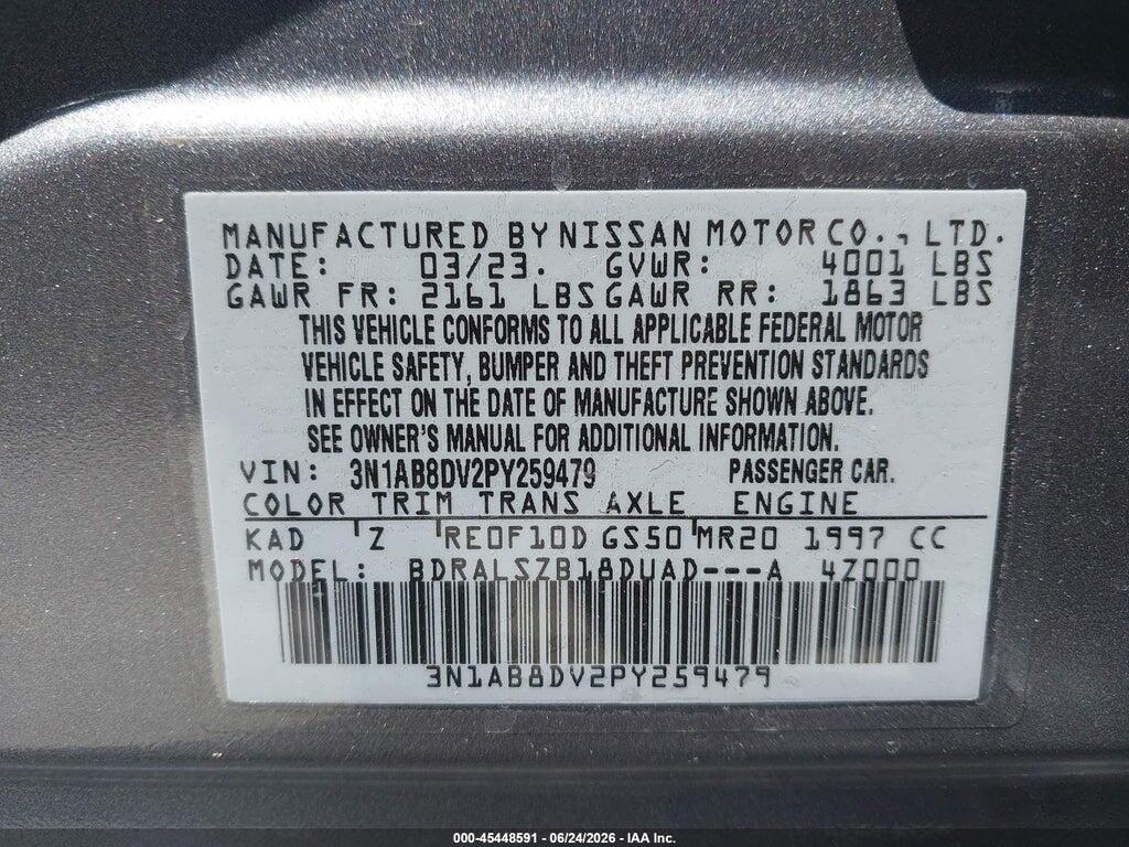 3N1AB8DV2PY259479 2023 NISSAN SENTRA photo no. 9