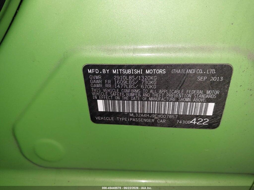 ML32A4HJ9EH007857 2014 MITSUBISHI MIRAGE photo no. 9