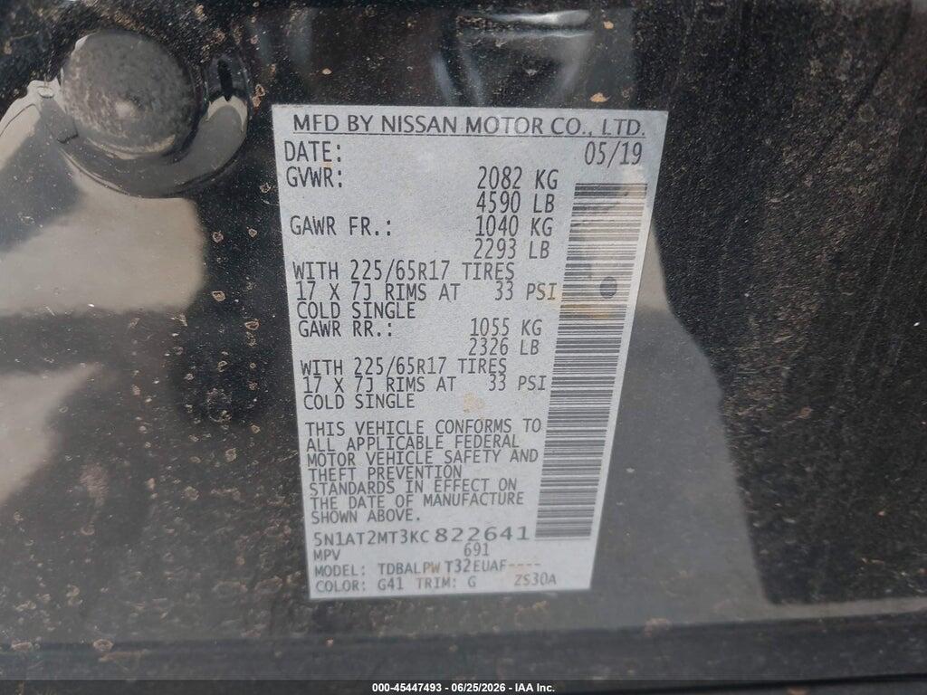 5N1AT2MT3KC822641 2019 NISSAN ROGUE photo no. 9