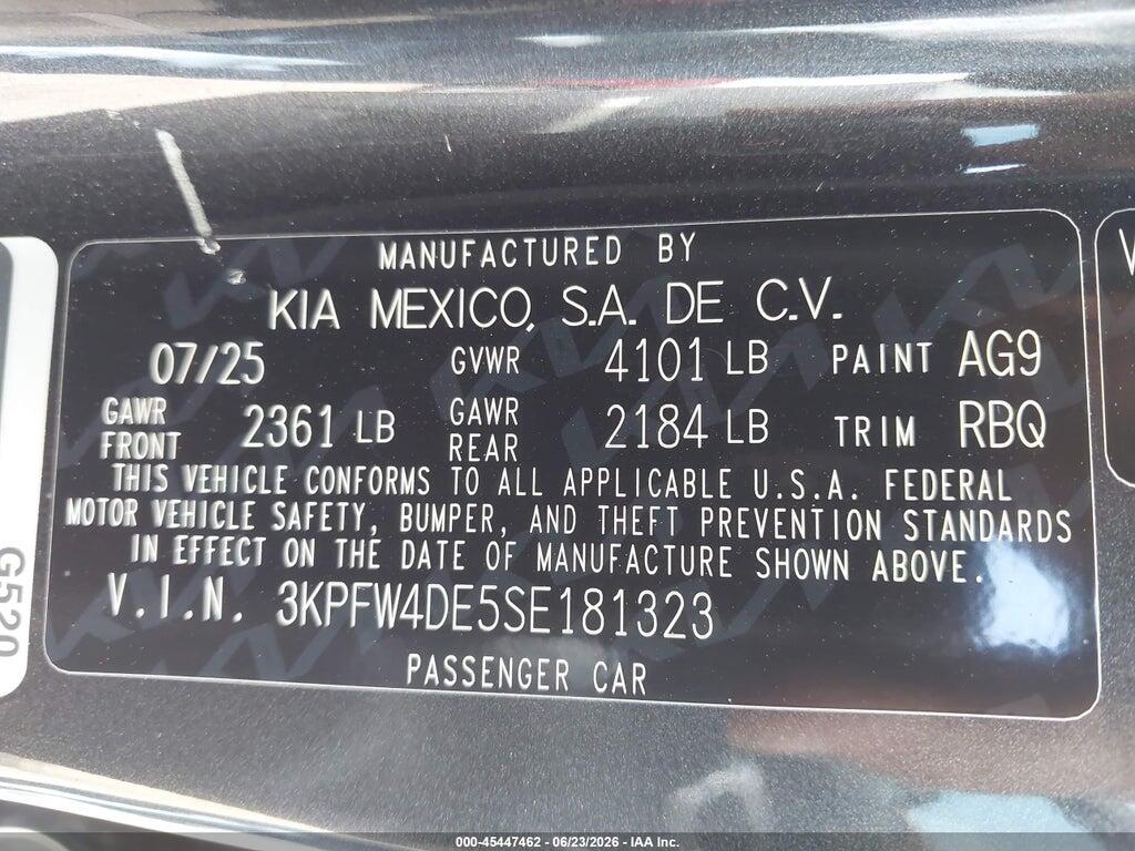 3KPFW4DE5SE181323 2025 KIA K4 photo no. 9