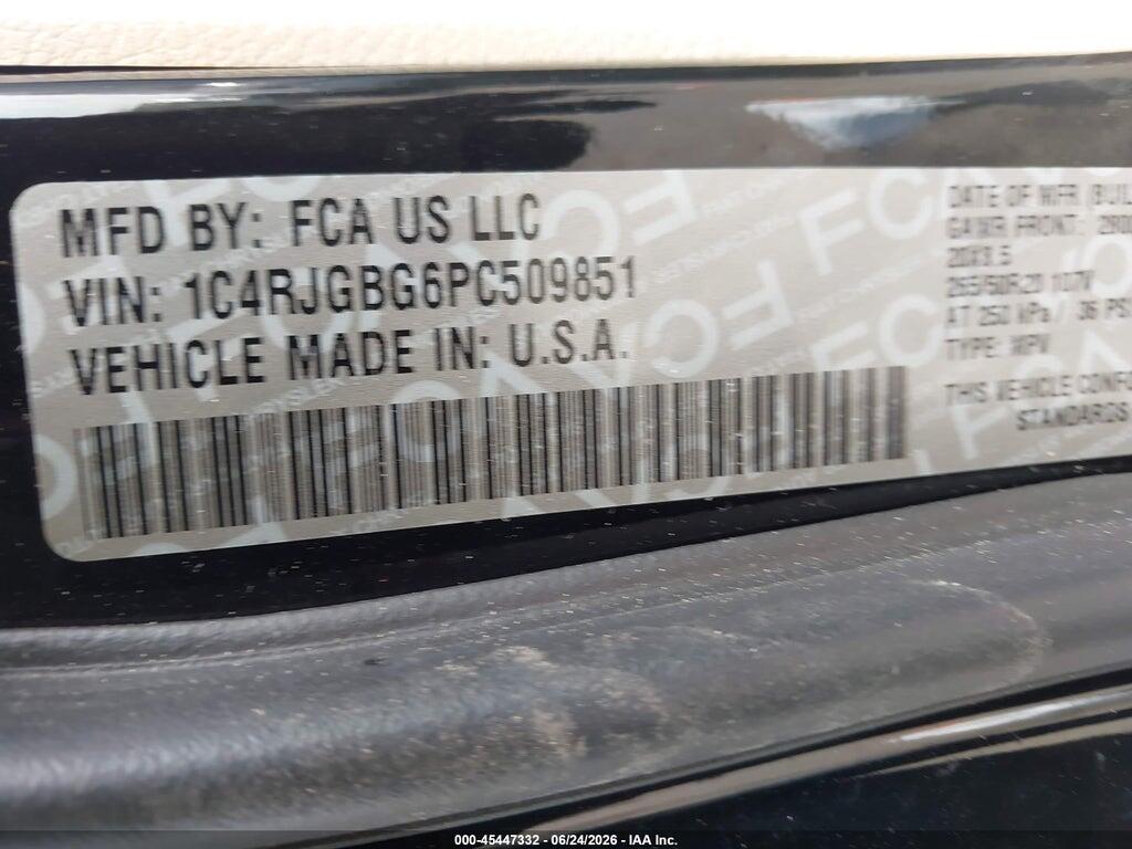 1C4RJGBG6PC509851 2023 JEEP GRAND CHEROKEE photo no. 9