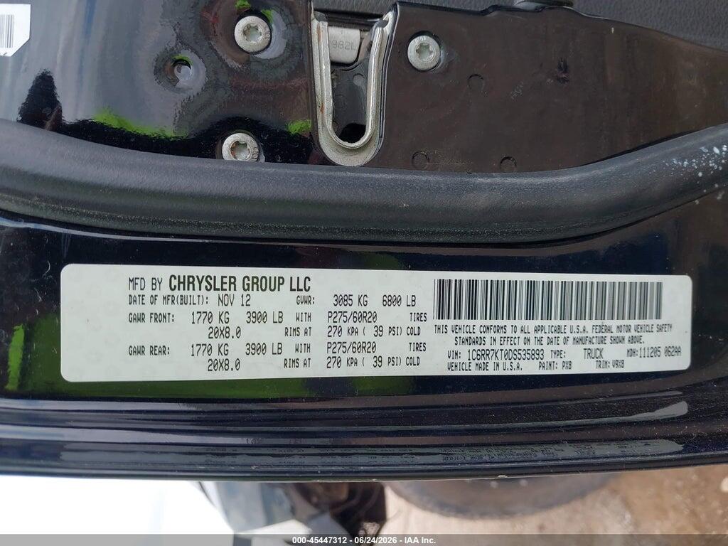 1C6RR7KT0DS535893 2013 RAM 1500 photo no. 9