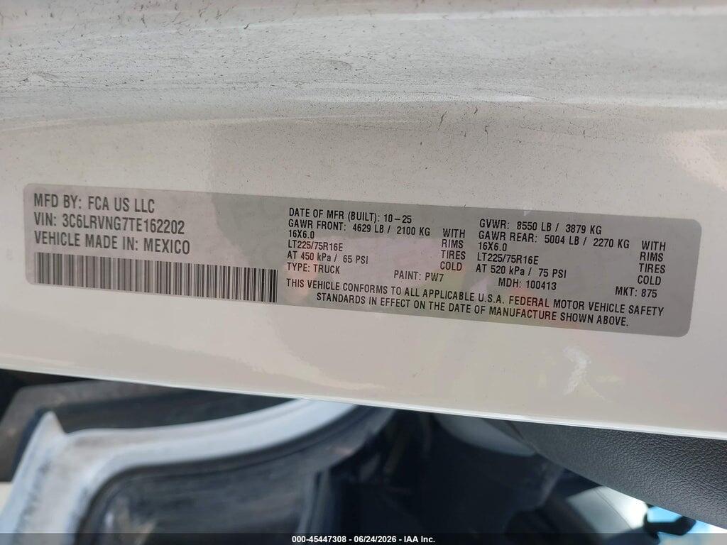3C6LRVNG7TE162202 2026 RAM PROMASTER 1500 photo no. 9