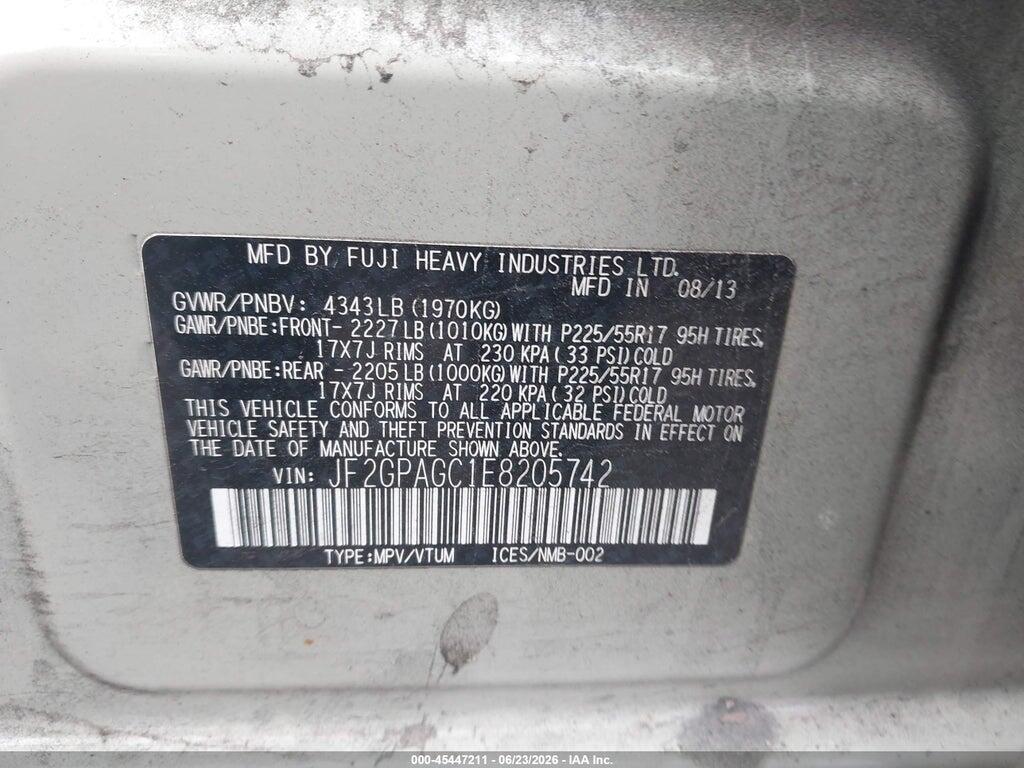 JF2GPAGC1E8205742 2014 SUBARU XV CROSSTREK photo no. 9