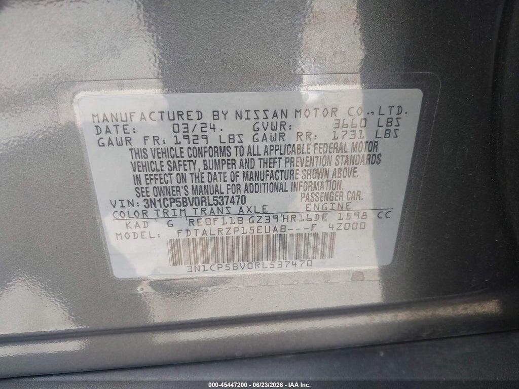 3N1CP5BV0RL537470 2024 NISSAN KICKS photo no. 9