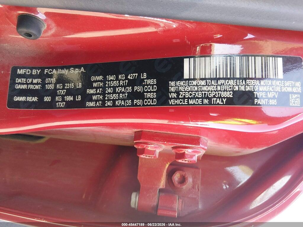 ZFBCFXBT7GP378882 2016 FIAT 500X photo no. 9