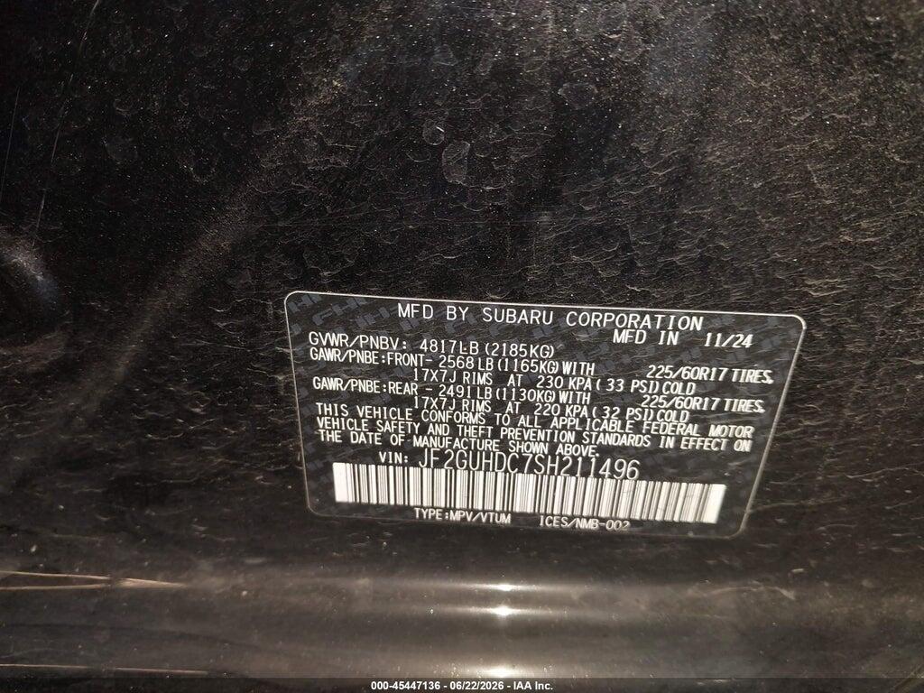 JF2GUHDC7SH211496 2025 SUBARU CROSSTREK photo no. 9