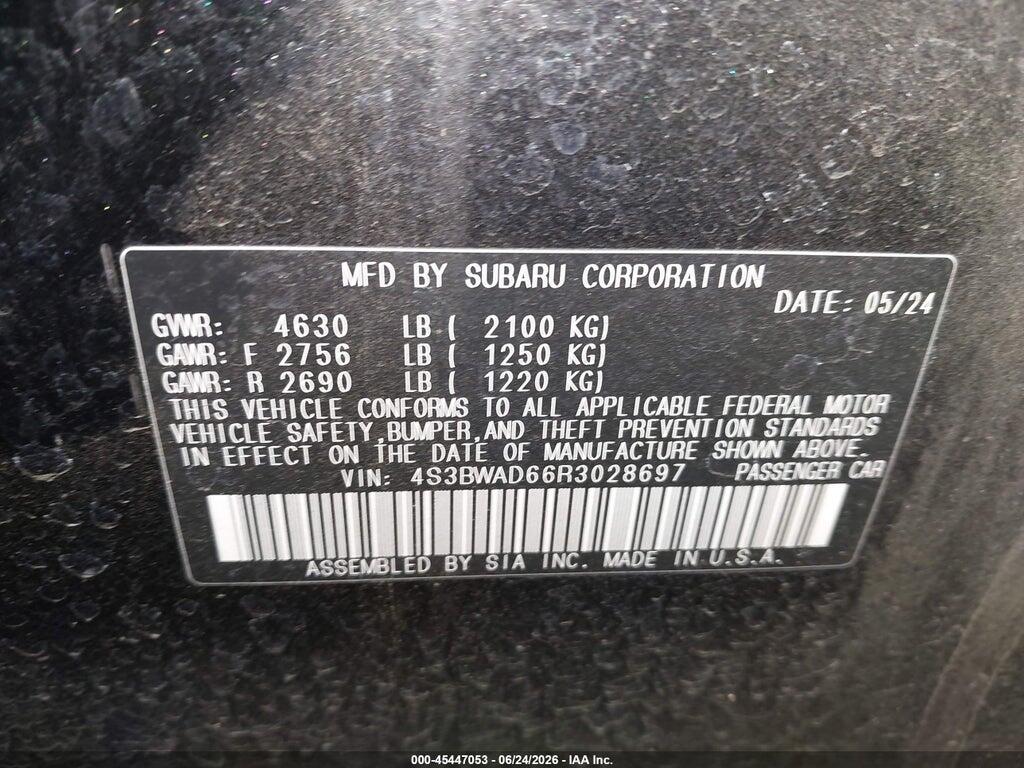 4S3BWAD66R3028697 2024 SUBARU LEGACY photo no. 9