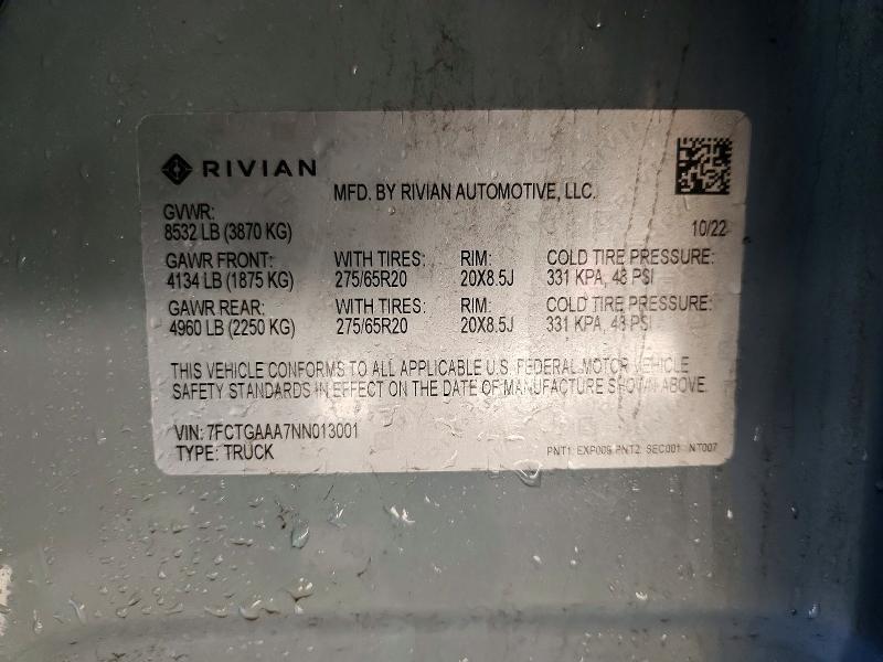 2022 RIVIAN R1T ADVENTURE — Фото 13 из 13