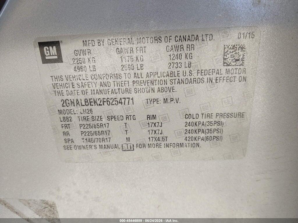 2GNALBEK2F6254771 2015 CHEVROLET EQUINOX photo no. 9