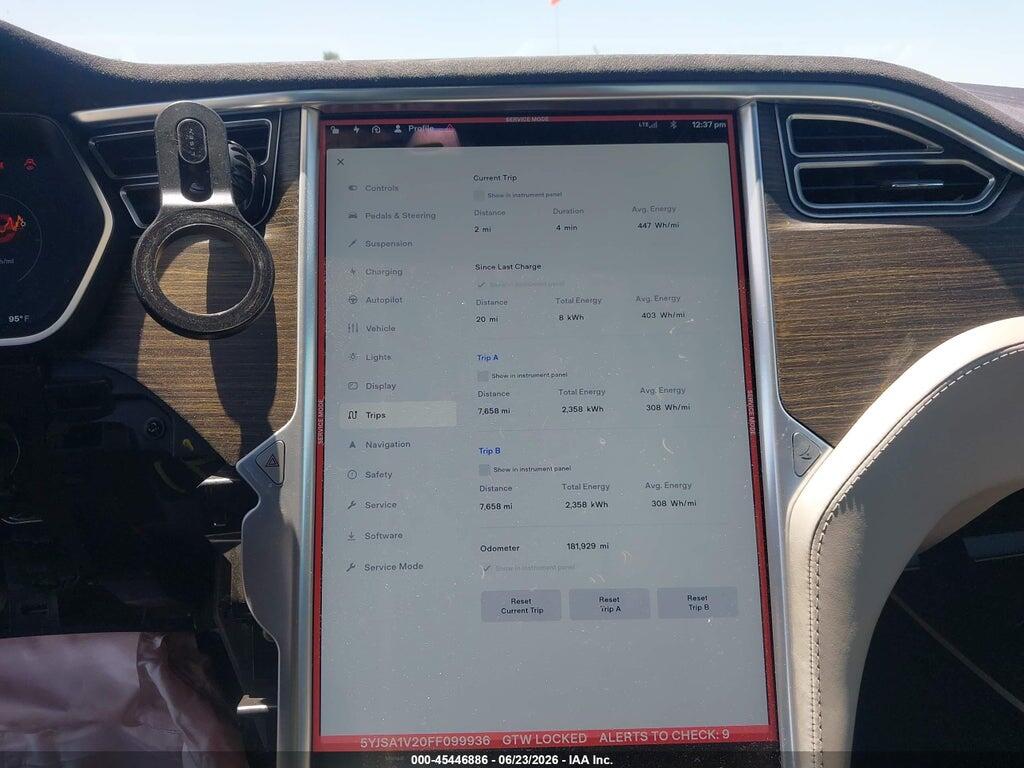 5YJSA1V20FF099936 2015 TESLA MODEL S photo no. 7