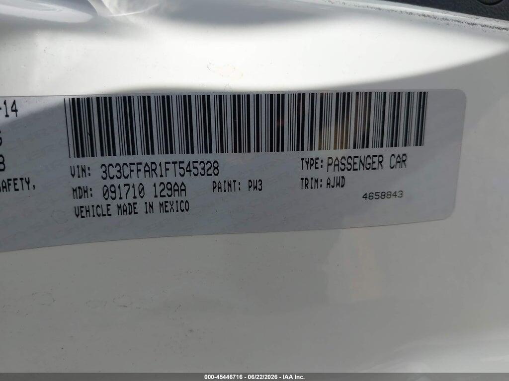 3C3CFFAR1FT545328 2015 FIAT 500 photo no. 9