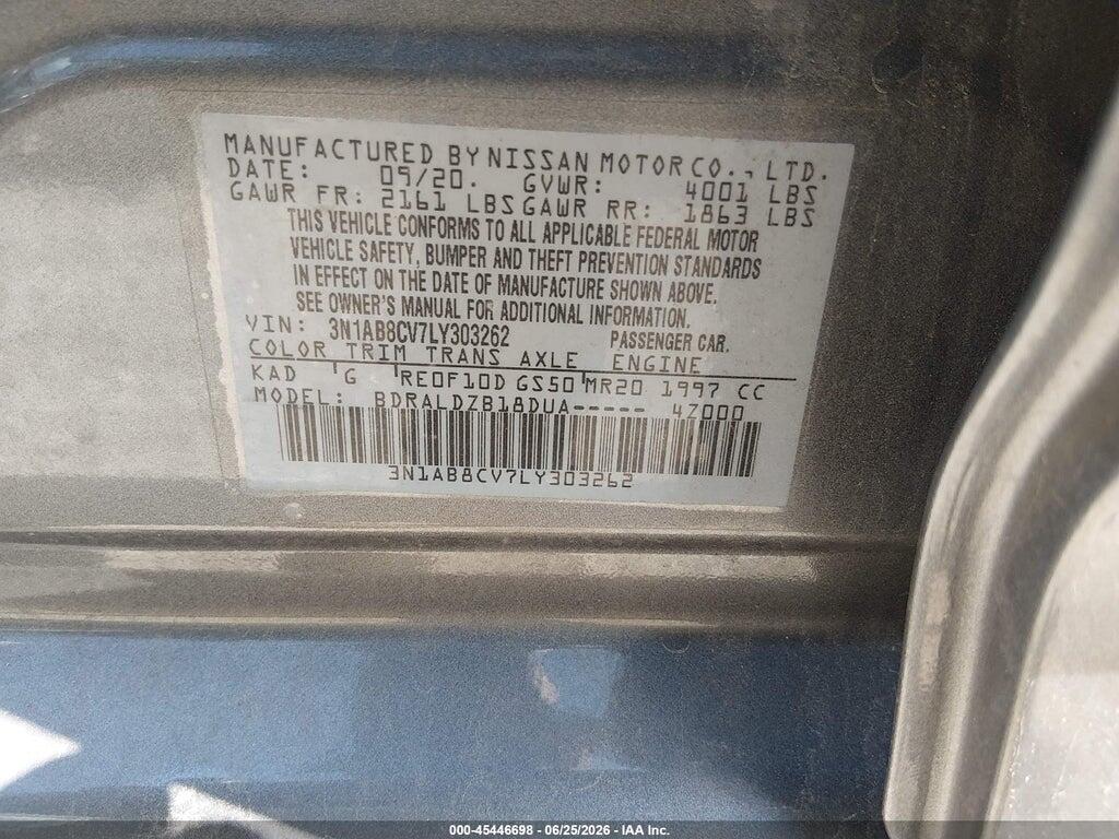 3N1AB8CV7LY303262 2020 NISSAN SENTRA photo no. 9