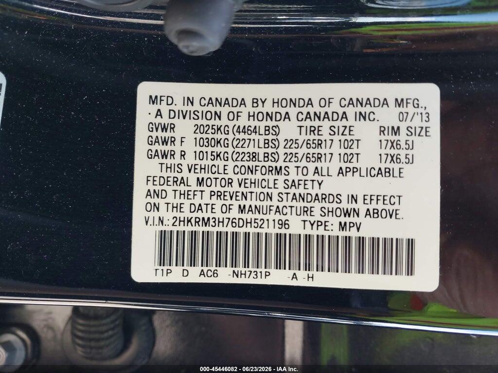 2HKRM3H76DH521196 2013 HONDA CR-V photo no. 9