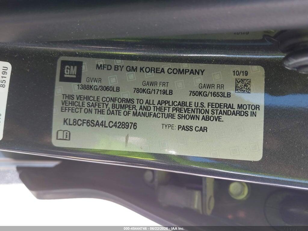 KL8CF6SA4LC428976 2020 CHEVROLET SPARK photo no. 9