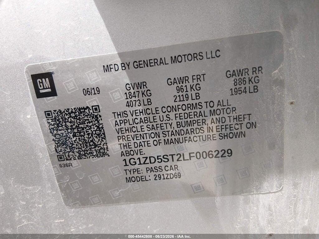 1G1ZD5ST2LF006229 2020 CHEVROLET MALIBU photo no. 9