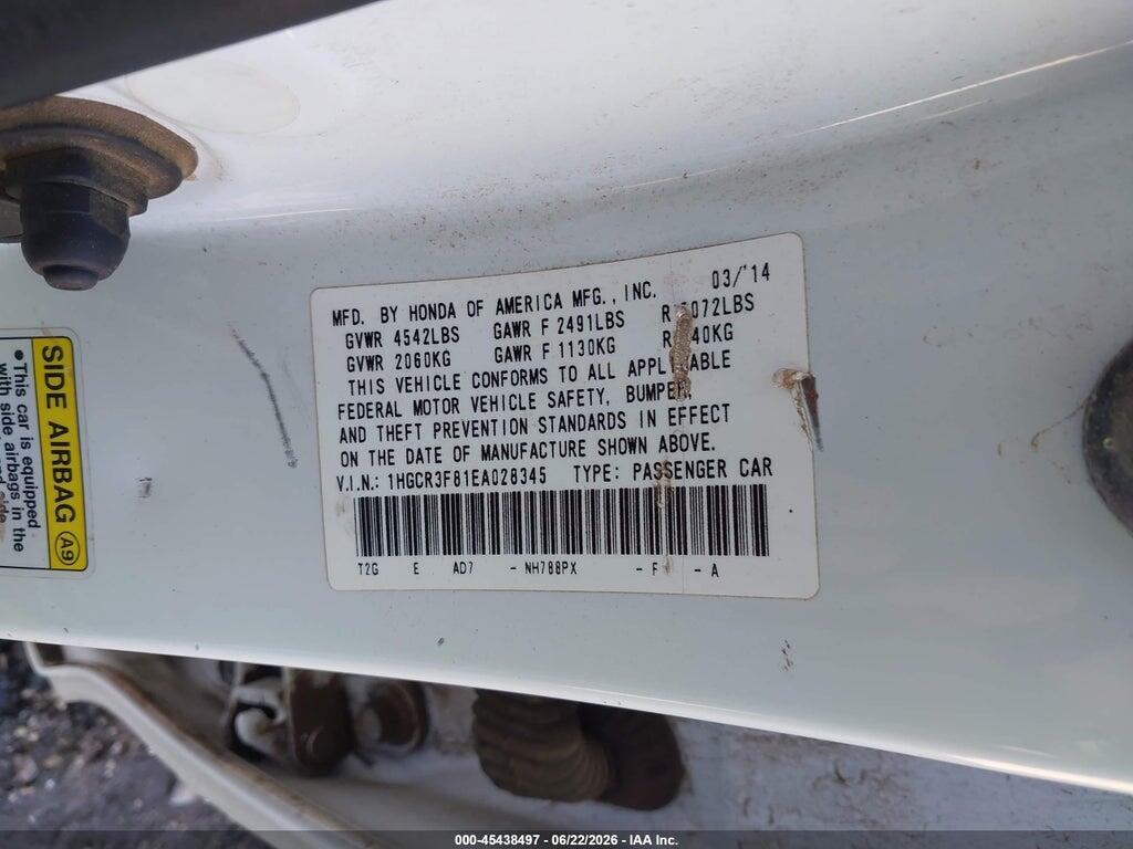 1HGCR3F81EA028345 2014 HONDA ACCORD photo no. 9