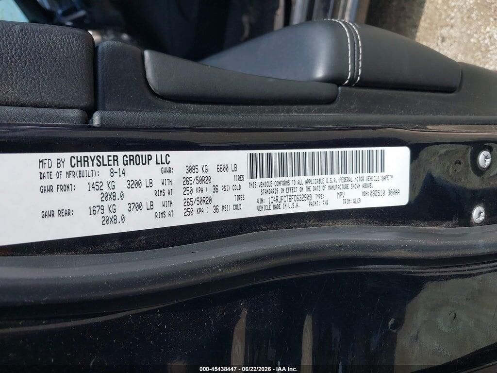 1C4RJFCT6FC632909 2015 JEEP GRAND CHEROKEE photo no. 9