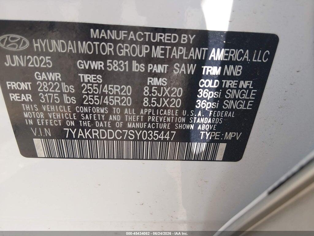 7YAKRDDC7SY035447 2025 HYUNDAI IONIQ 5 photo no. 9