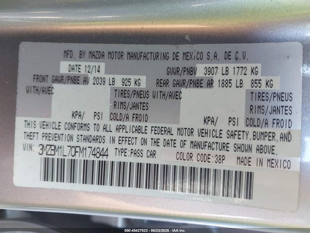 3MZBM1L70FM174844 2015 MAZDA MAZDA3 photo no. 9