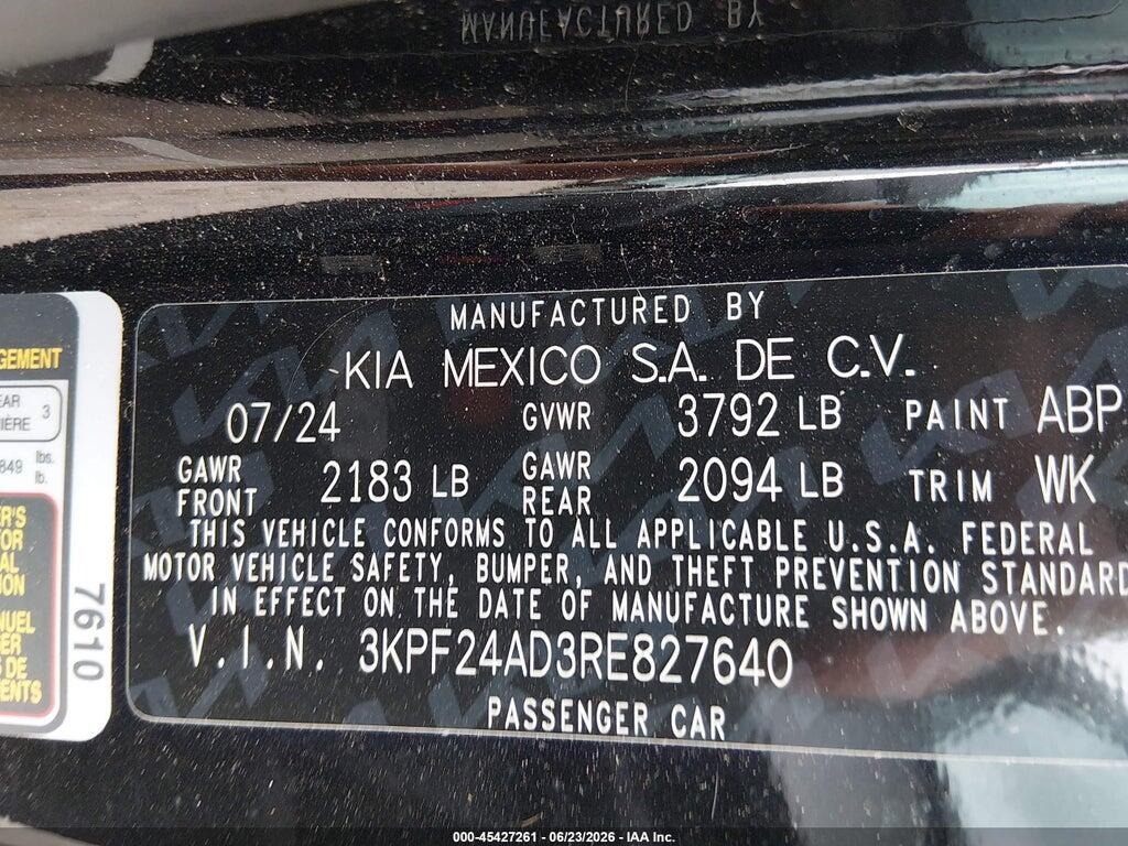 3KPF24AD3RE827640 2024 KIA FORTE photo no. 9
