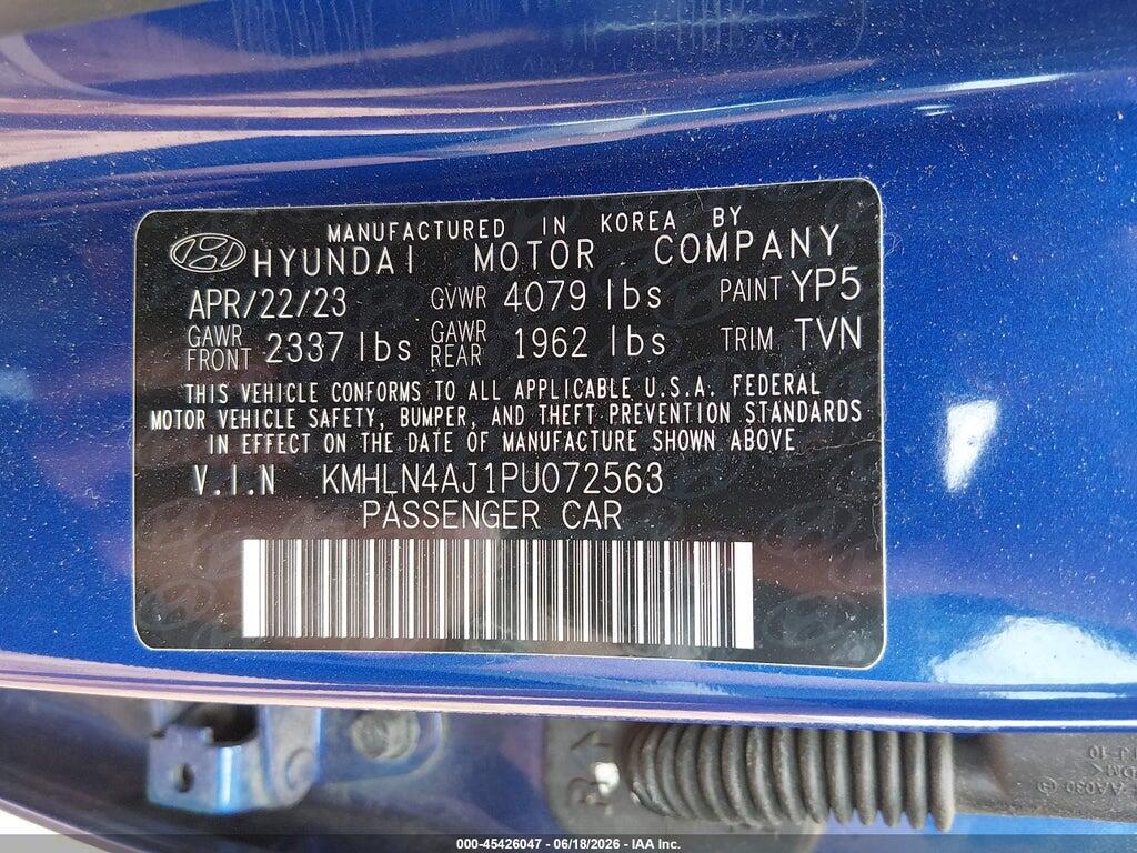 KMHLN4AJ1PU072563 2023 HYUNDAI ELANTRA HYBRID photo no. 9