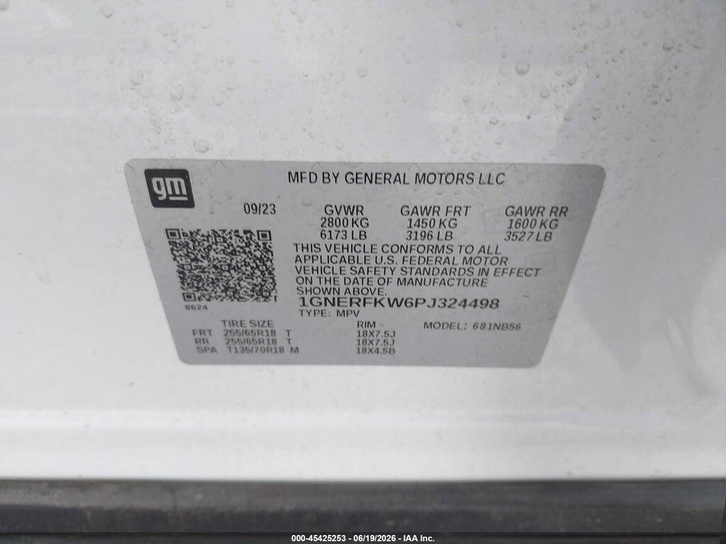 1GNERFKW6PJ324498 2023 CHEVROLET TRAVERSE photo no. 9