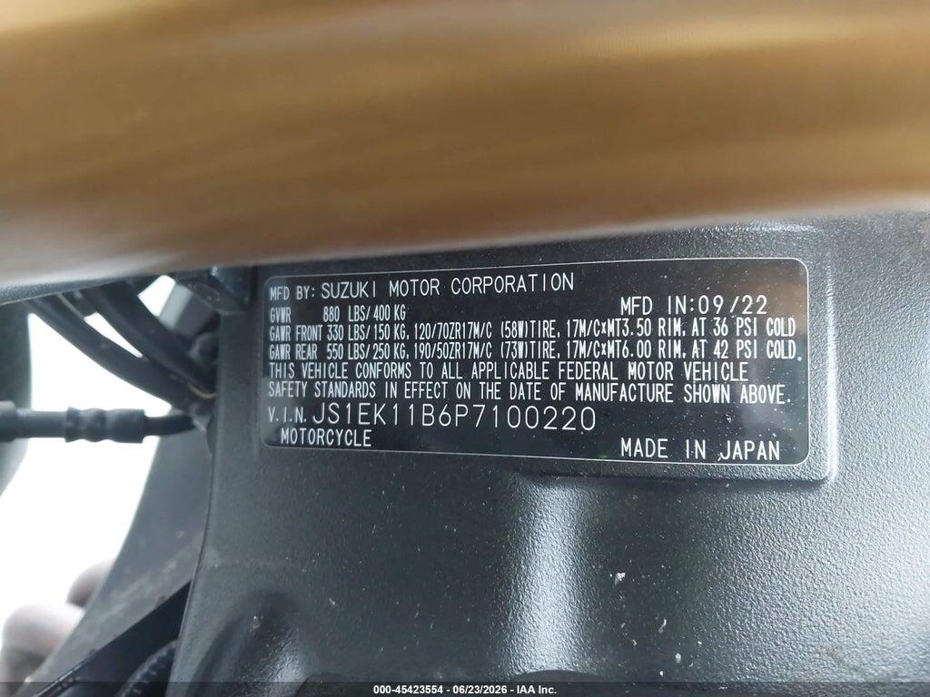 JS1EK11B6P7100220 2023 SUZUKI GSX-S1000 photo no. 10