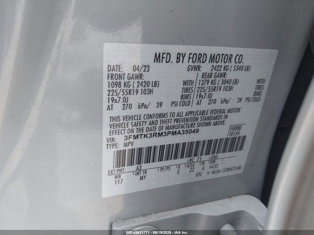 3FMTK3RM3PMA35049 2023 FORD MUSTANG MACH-E photo no. 9