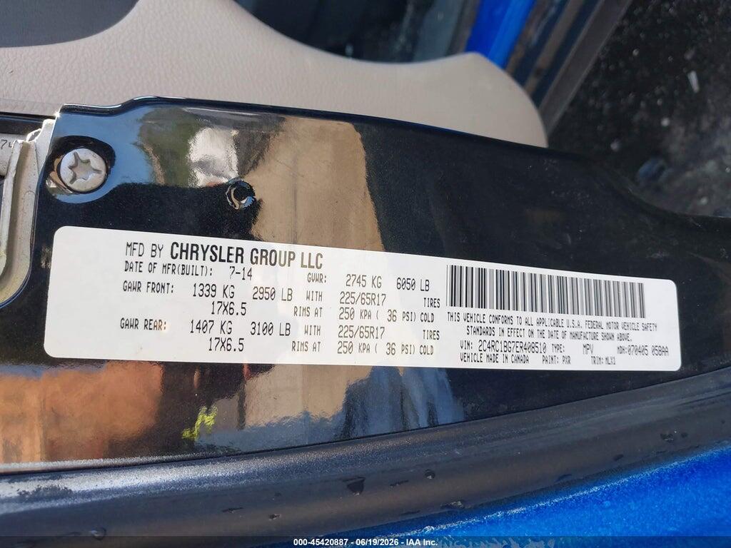 2C4RC1BG7ER408510 2014 CHRYSLER TOWN & COUNTRY photo no. 9