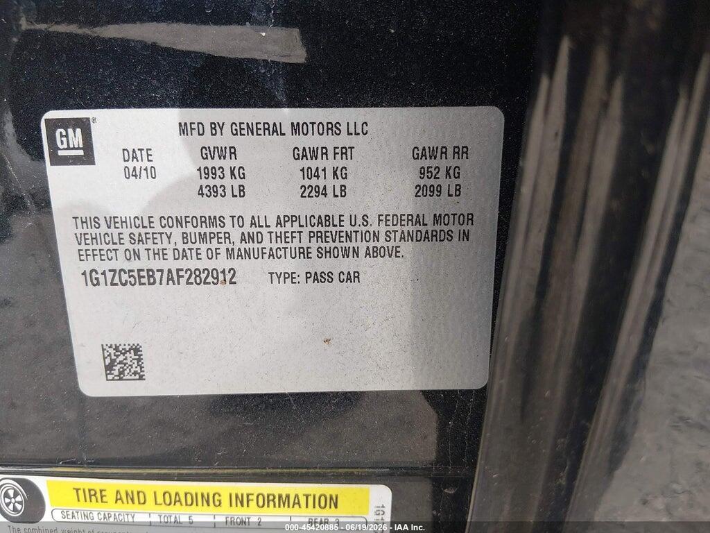 1G1ZC5EB7AF282912 2010 CHEVROLET MALIBU photo no. 9