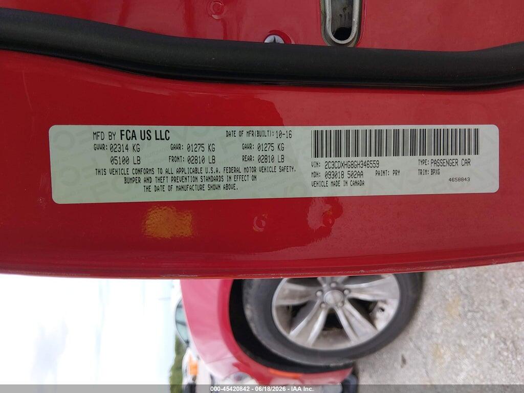 2C3CDXHG8GH346559 2016 DODGE CHARGER photo no. 9