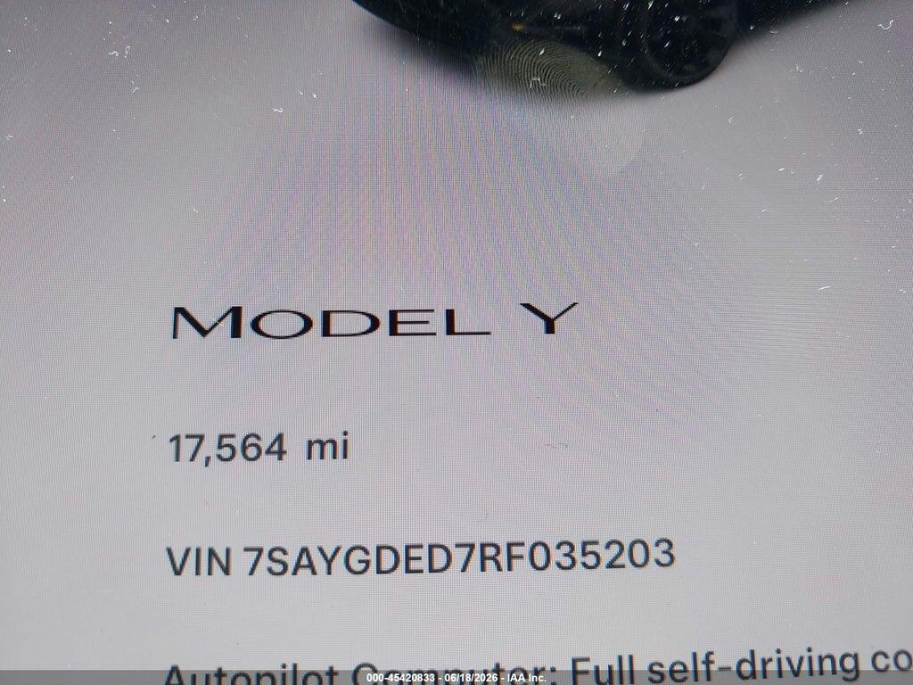 7SAYGDED7RF035203 2024 TESLA MODEL Y photo no. 7
