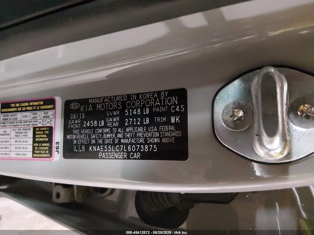 KNAE55LC7L6073875 2020 KIA STINGER photo no. 9