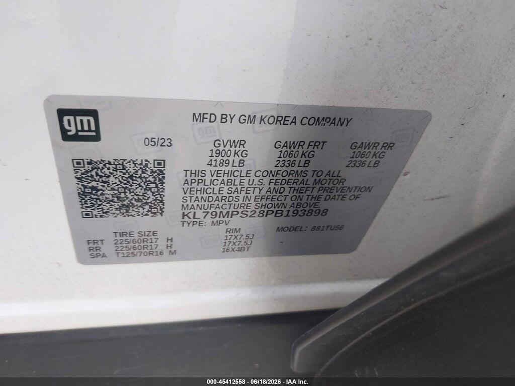 KL79MPS28PB193898 2023 CHEVROLET TRAILBLAZER photo no. 9