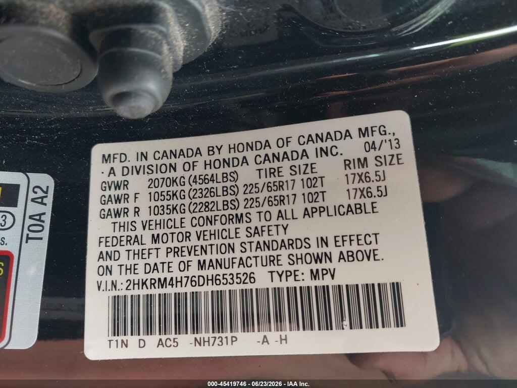 2HKRM4H76DH653526 2013 HONDA CR-V photo no. 9