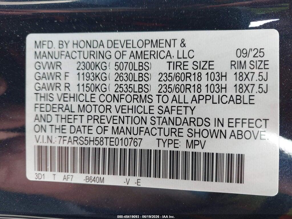 7FARS5H58TE010767 2026 HONDA CR-V HYBRID photo no. 9