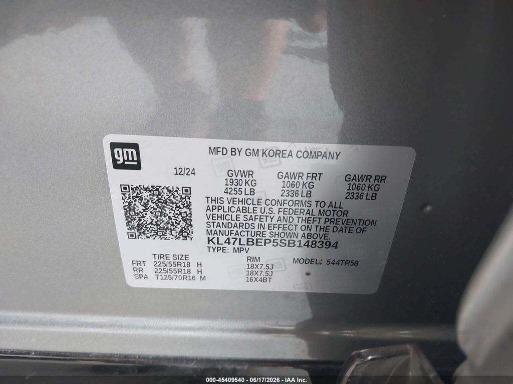 KL47LBEP5SB148394 2025 BUICK ENVISTA photo no. 9